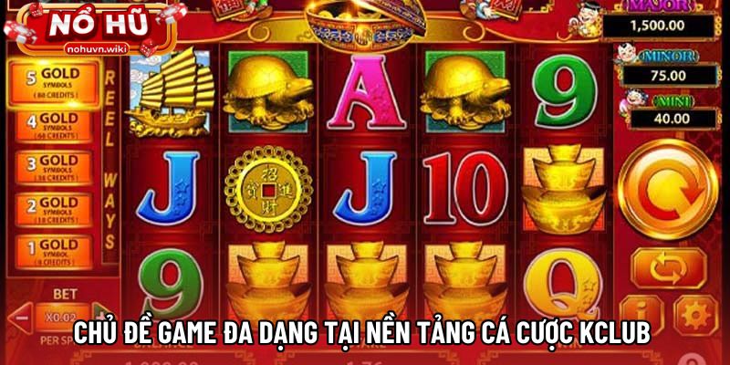 Chủ đề game đa dạng tại nền tảng cá cược KCLUB 