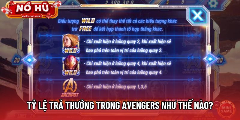 Tỷ lệ trả thưởng trong Avengers như thế nào? Tỷ lệ trả thưởng trong Avengers như thế nào?